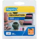 RAPID Rapid 5001423, set 36 de rezerve de lipici, colorate, cu sclipici, Ø7 x 90 mm