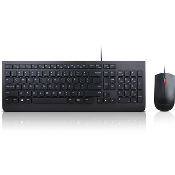 Tastatura Lenovo Kit tastatura + mouse  4X30L79883, Qwerty, cu fir, negru, EN