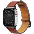 Strap Leather Leather strap for Apple Watch SE, 8, 7, 6, 5, 4, 3, 2, 1 (41, 40, 38 mm) band bracelet red