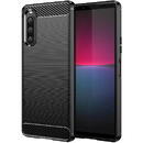 Hurtel Carbon Case cover for Sony Xperia 10 V flexible silicone carbon cover black