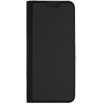 Husa Dux Ducis Skin Pro Case For Xiaomi Redmi 11A / Poco C55 / Redmi 12C Cover Flip Card Wallet Stand Black