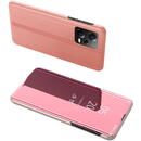 Hurtel Clear View Case for Xiaomi Redmi Note 12 5G / Poco X5 5G Flip Cover Pink