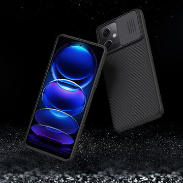 Husa Nillkin CamShield Case for Xiaomi Redmi Note 12 5G / Poco X5 5G cover with camera cover black