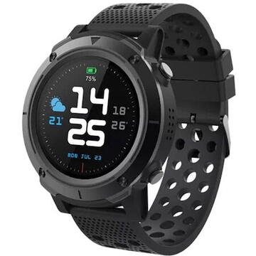 Smartwatch DENVER ecran tactil de 1,3 inchi, functie GPS pentru alergare si ciclism, negru, SW-510BLACK