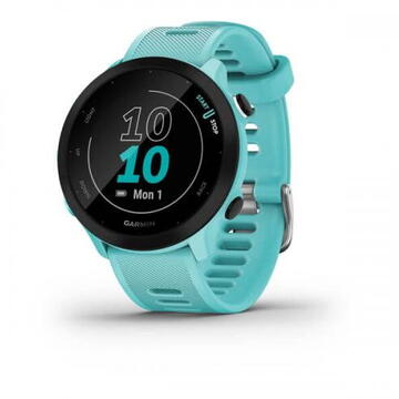 Smartwatch Garmin Forerunner 55 GPS, 1.04inch, Curea Silicon, Aqua