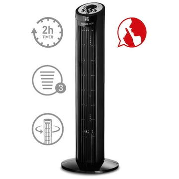 Ventilator Daga Ventilator -Di4 Aria Silence Tower  50 w negru