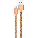 Cablu Graffiti Tellur USB to Type-C, 3A, 1m, portocaliu