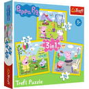 Trefl Puzzle 3in1 Peppa Pig - Peppa Happy day