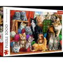 Trefl Puzzle 1000 elements - Cats meeting