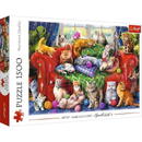 Puzzle 1500 elements Cats on the sofa