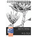 OXFORD Bloc de desen cu spirala, OXFORD Sketching, A3, 50 file - 120g/mp, coperta carton - design flori