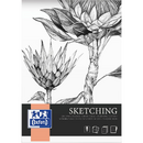 OXFORD Bloc de desen OXFORD Sketching, A4, 50 file - 120g/mp, coperta carton - design flori