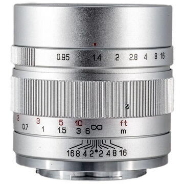 Obiectiv foto DSLR Obiectiv silver Mitakon 35mm F0.95 Speedmaster pentru camerele FujiFilm cu montura FX