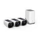 eufyCam 3 S330, 4K Ultra HD, Incarcare solara, BionicMind™, Nightvision, Homebase 3 + 3 camere video