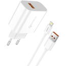 Foneng EU46  QC3.0 USB, Cablu iPhone , Alb