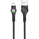 Foneng Foneng X59 USB to Lightning cable, LED, 3A, 1m (black)