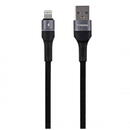 Foneng USB cable for Lightning Foneng X79, LED, braided, 3A, 1m (black)