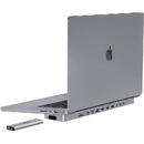 INVZI USB-C docking station / Hub for MacBook Pro 16" INVZI MagHub 12in2 with SSD tray (gray)