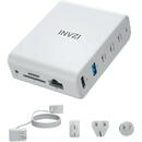 INVZI Docking station / wall charger INVZI GanHub 100W, 9in1 (white)