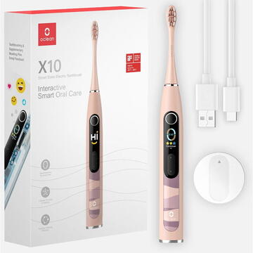 Oclean X10 sonic toothbrush (pink)