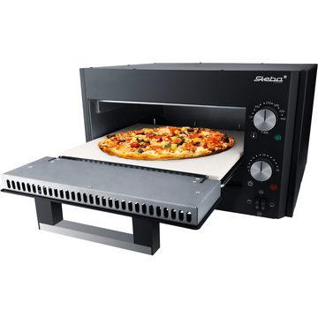 Steba PB 1800, Mașină de pizza Protecție la supraîncălzire, Funcție cronometru, termostat continuu, Indicator luminos, Carcasă la atingere rece, 1800W