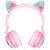 Casti Bluetooth Wireless - Hoco Cat Ear (W27) - Pink