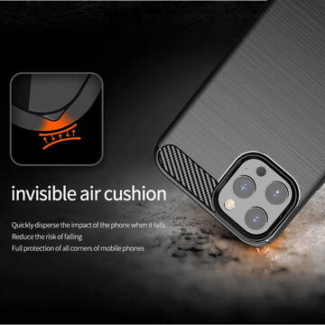 Husa Husa pentru iPhone 13 Pro Max - Techsuit Carbon Silicone - Black