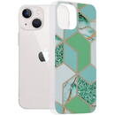 Techsuit Husa pentru iPhone 13 mini - Techsuit Marble Series - Green Hex