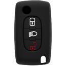 Techsuit Husa pentru cheie Citroen C1, C2, C3, C4, C5/Peugeot - Techsuit Car Key Case (1021.01) - Black