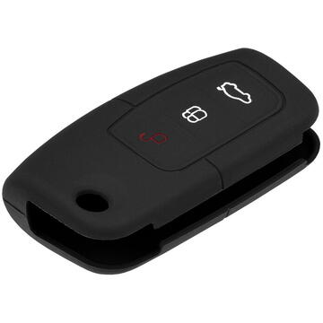 Huse chei auto Husa pentru cheie Ford Focus, Mondeo, Fiesta- Techsuit Car Key Case (1011.01) - Black