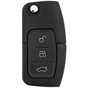 Huse chei auto Husa pentru cheie Ford Focus, Mondeo, Fiesta- Techsuit Car Key Case (1011.01) - Black