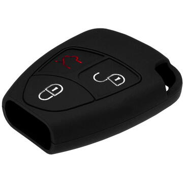 Huse chei auto Husa pentru cheie Mercedes-Benz A, B, C, E, M, R, S-Class - Techsuit Car Key Case (1008.01) - Black