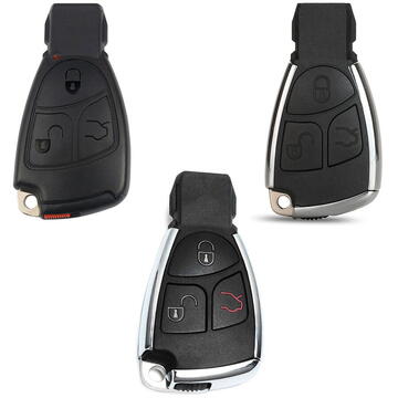 Huse chei auto Husa pentru cheie Mercedes-Benz A, B, C, E, M, R, S-Class - Techsuit Car Key Case (1008.01) - Black
