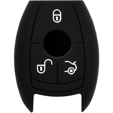 Huse chei auto Husa pentru cheie Mercedes-Benz GL350, CLK500, S400 - Techsuit Car Key Case (1008.09) - Black