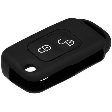 Huse chei auto Husa pentru cheie Mercedes-Benz Viano, ML320, A, C, E-Class - Techsuit Car Key Case (1008.04) - Black