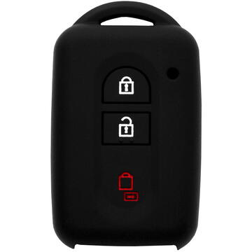 Huse chei auto Husa pentru cheie Nissan Note, Navara, Qashqai - Techsuit Car Key Case (1016.06) - Black