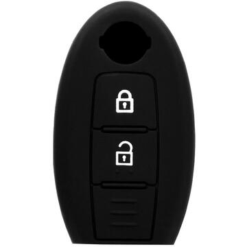Huse chei auto Husa pentru cheie Nissan Pulsar, Leaf, Juke, Micra - Techsuit Car Key Case (1016.08) - Black