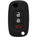 Techsuit Husa pentru cheie Renault Clio, Megane, Trafic/Lada Kalina - Techsuit Car Key Case (1010.11) - Black