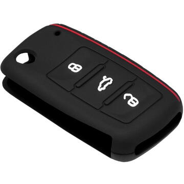 Huse chei auto Husa pentru cheie VW Beetle, Eos/Skoda Superb/Seat Ibiza - Techsuit Car Key Case (2001.08) - Red