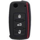 Techsuit Husa pentru cheie VW Beetle, Eos/Skoda Superb/Seat Ibiza - Techsuit Car Key Case (2001.08) - Red