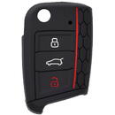 Techsuit Husa pentru cheie VW Golf T-Roc/Skoda Karoq/Seat Arona - Techsuit Car Key Case (1001.06) - Red
