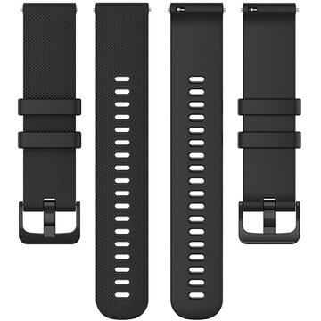 Curea pentru Samsung Galaxy Watch (46mm) / Gear S3, Huawei Watch GT / GT 2 / GT 2e / GT 2 Pro / GT 3 (46 mm) - Techsuit Watchband 22mm (W006) - Black