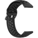 Techsuit Curea pentru Samsung Galaxy Watch (46mm) / Gear S3, Huawei Watch GT / GT 2 / GT 2e / GT 2 Pro / GT 3 (46 mm) - Techsuit Watchband 22mm (W004) - Black