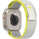 Techsuit Curea pentru Apple Watch 1/2/3/4/5/6/7/8/SE/SE 2 (38/40/41mm) - Techsuit Watchband (W039) - Yellow / Gray