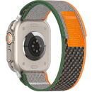 Curea pentru Apple Watch 1/2/3/4/5/6/7/8/SE/SE 2 (38/40/41mm) - Techsuit Watchband (W039) - Green / Orange