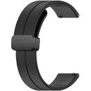 Techsuit Curea pentru Samsung Galaxy Watch 4/5/Active 2, Huawei Watch GT 3 (42mm)/GT 3 Pro (43mm) - Techsuit Watchband (W011) - Black