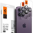 SPIGEN Folie Camera pentru iPhone 14 Pro / 14 Pro Max (set 2) - Spigen Optik.tR EZ FIT - Black