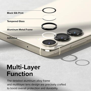 Folie Camera pentru Samsung Galaxy S23 / S23 Plus - Ringke Camera Lens Frame Glass - Black