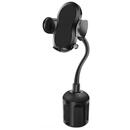 Techsuit Suport Auto Telefon cu Prindere in Suportul de Pahar 360° - Techsuit (S302) - Black