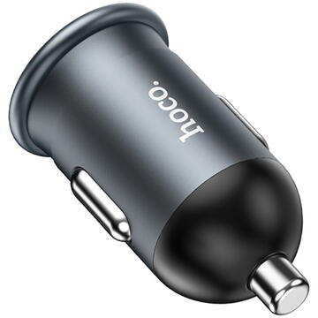 Incarcator Auto USB-A, QC 3.0, 18W, 3A - Hoco (Z43 Mighty) - Black